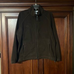 Columbia women’s fleece zip up brown size Large